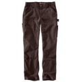 CRAWFORD DOUBLE-FRONT PANTS - DARK BROWN